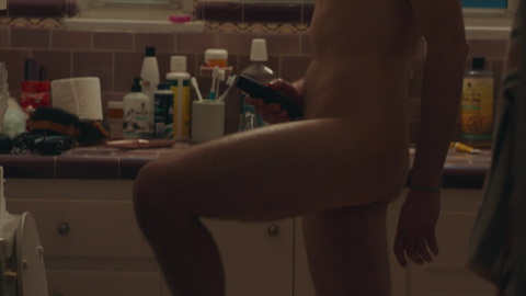 Lil Dicky Naked as Dave. Butt, Shirtless, backlit, bathroom. 129183