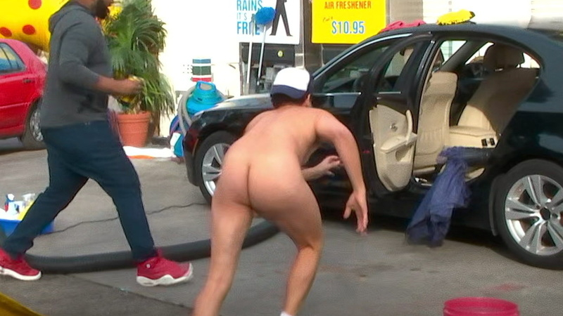 Eric André Naked as Chris. Balls, Butt, Shirtless, back sack, backseat of car. 129369