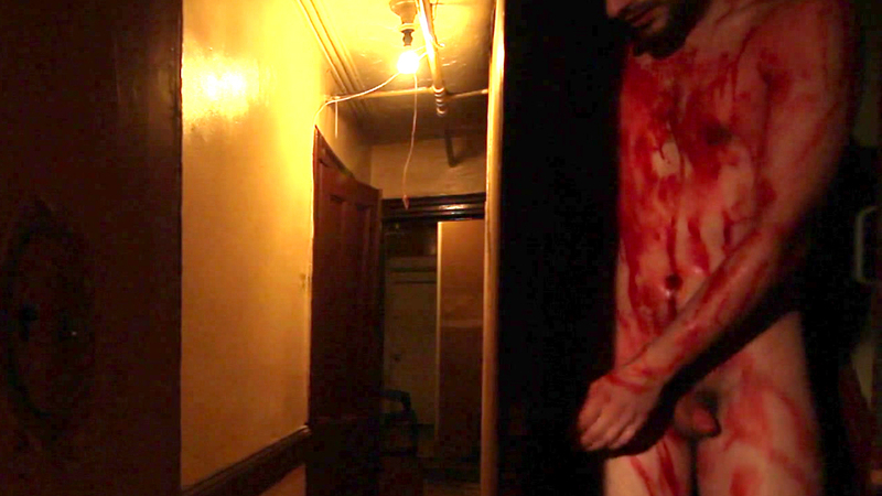 Richard Buonagurio Naked as The Man. Balls, Penis, Shirtless, barefoot, blood. 127965
