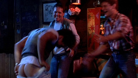 Nudes of Bob Joiner from The Accused. Butt, bar, nude. 129750