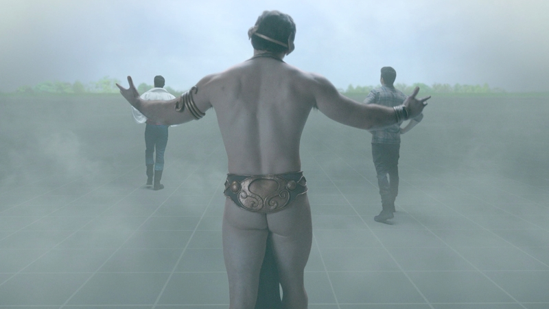 Kevin Bigley Naked as Luke. Butt, costume, fog. 187137