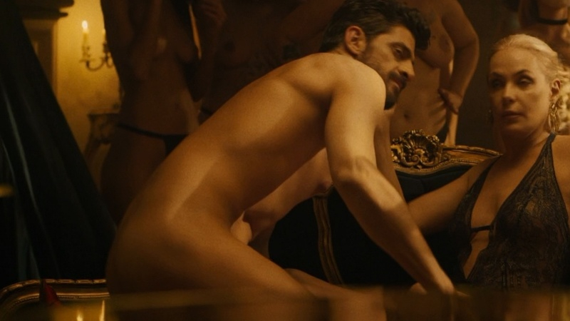 Marcello Mastroduro from Hard Naked. Butt, Shirtless, Straight, candles, couch. 160805