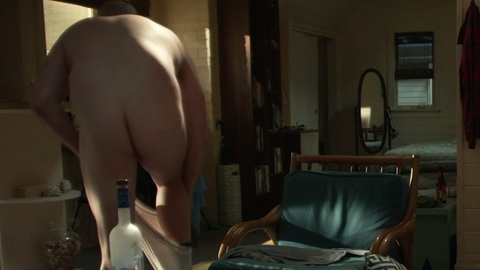 Hunter Emery Naked as Ronald Stark. Butt, Shirtless, bald, living room. 133527