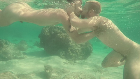 Hermes Pittakos Naked in He Loves Me. Balls, Butt, Gay, Penis, Shirtless, kissing, ocean. 134466