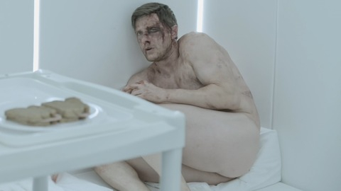 Patrick Heusinger Naked as Nick Durand. Butt, Shirtless, bruise, locked up. 136233