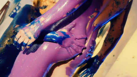 Matt Lauria Nude as Bill. Butt, body paint, hands on butt. 137564