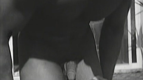 Pool Dude from Leather Jacket Love Story Naked. Balls, Penis, Shirtless, black and white, close up. 137669