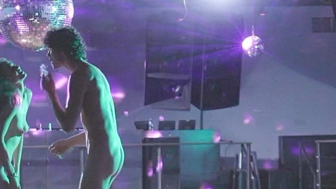 Miles McMillan Nude as Lee. Butt, Shirtless, disco ball, empty club. 139358