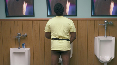 Hags from The Binge Naked. Butt, bathroom, fanny pack. 139289