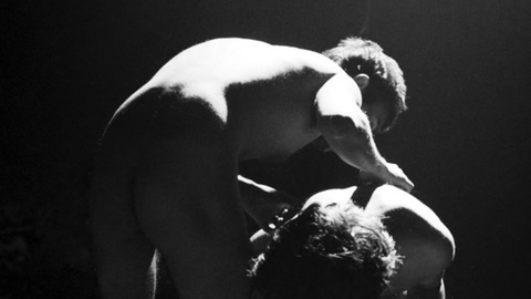 Potol from Cat Sticks Naked. Butt, Shirtless, abandoned building, black and white. 140273