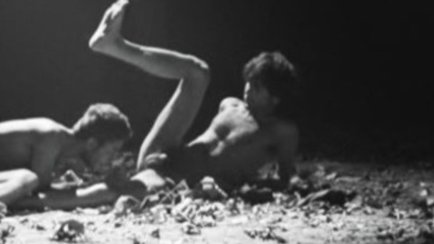 Tanmay Dhanania Nude as Byang. Balls, Penis, Shirtless, abandoned building, black and white. 140288
