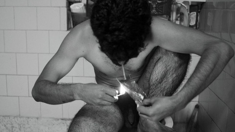 Deshik from Cat Sticks Naked. Balls, Penis, Shirtless, black and white, drug. 140255