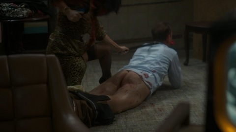 Paul Hughes from Lovecraft Country Naked. Butt, bdsm, blood. 140327