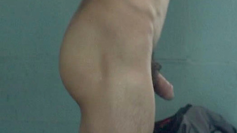 Tom Mercier Nude as Jonathan Kritchevsky. Penis, hairy crotch, locker room. 140414