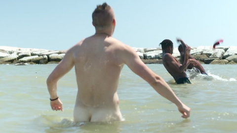 Sebastiano Pigazzi Nude as Enrico. Butt, shirtless, skinny dipping. 140906