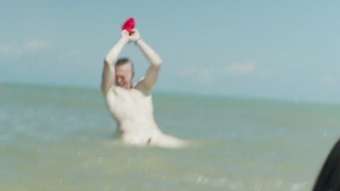 Enrico from We Are Who We Are Naked. Penis, Shirtless, shaved crotch, skinny dipping. 140909