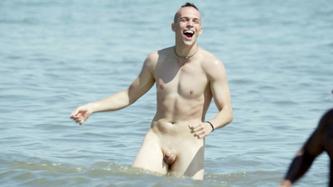 Sebastiano Pigazzi Nude as Enrico. Balls, Penis, Shirtless, shaved crotch, skinny dipping. 140420