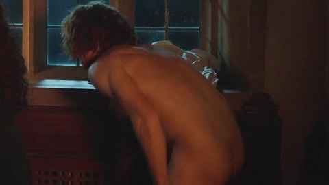 Andrew Rothney Nude as Angus Douglas. Butt, bent over, nude. 142976