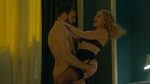 Johannes Bah Kuhnke Nude as Johan Rydman. Butt, Shirtless, Straight, beard, carrying woman. 143138