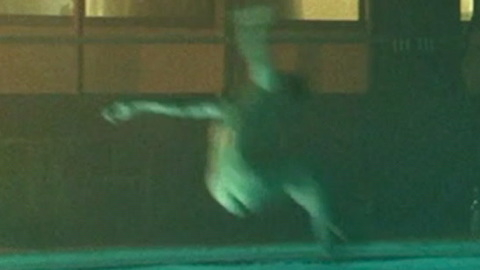 Stanley Kaminski from Jungleland Naked. Butt, distant, jumping into pool. 143645