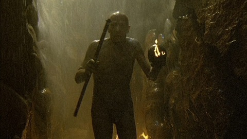 Master Musician (as Oh-Tee) from Born of Fire Naked. Balls, Penis, Shirtless, bald, cave. 145109