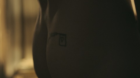 Iago from The Mess You Leave Behind Naked. Butt, butt tattoo, close up. 145409