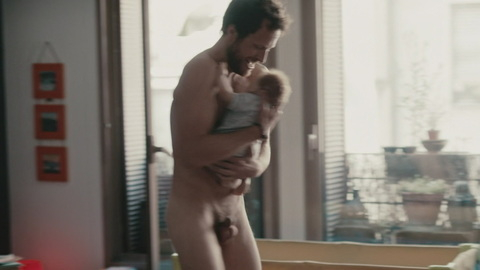 Mickaël Grente Nude as Aviva's Father. Balls, Penis, Shirtless, beard, dancing. 145682