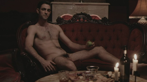 Omri Drumlevich Nude as Mason. Balls, Penis, Shirtless, candles, couch. 145688