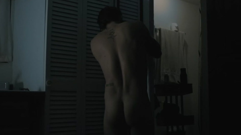 Joseph from Ghost Light Naked. Butt, Shirtless, back tattoos, bedroom. 147599