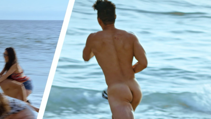 Kevin Kreider Nude as self. Butt, Shirtless, barefoot, beach. 147812