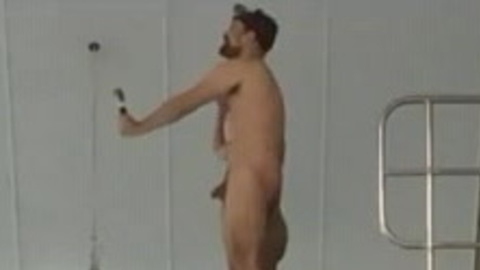 Jan Oliver Lucks Nude as Jan. Butt, Penis, Shirtless, distant, diving board. 148430