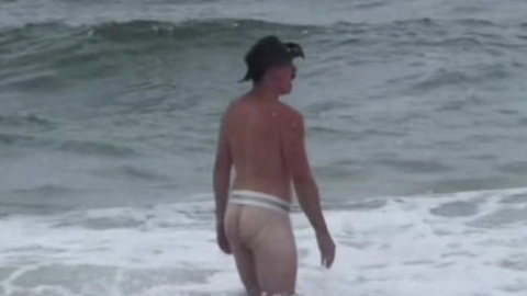 Horse from Goodbye Seventies Naked. Butt, Shirtless, beach, cowboy hat. 148919