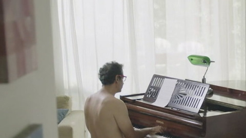 Shimon Mimran Nude as Raphael Ben-Ari. Butt, nude, playing piano. 148946