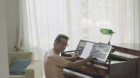 Raphael Ben-Ari from God of the Piano Naked. Butt, nude, playing piano. 148949