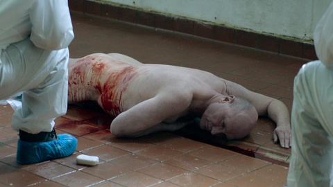 David Cooper from The One Naked. Butt, bald, blood. 150059