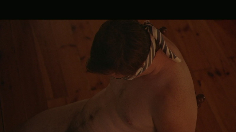 Jesse LaVercombe Nude as Dylan. Balls, Penis, Shirtless, blindfolded, overhead shot. 150992
