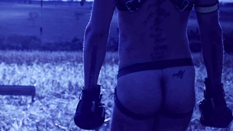 Marcelo D'Avilla Nude as Dog / Sorveteiro. Butt, blue light, closeup. 151448