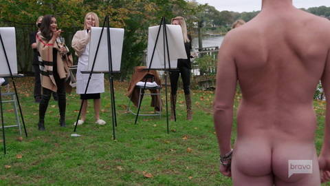 Kurt McVey Nude as Himself. Butt, Shirtless, drawing, easel. 155180
