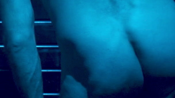 El Hedi ben Salem from Enfant Terrible Naked. Butt, blue lighting, getting dressed. 156551
