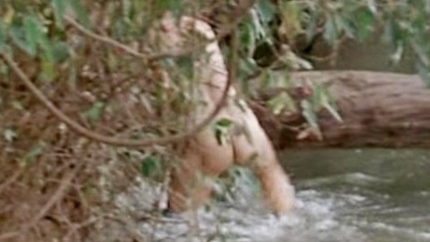Roberto from Birdwatchers Naked. Butt, bathing, bathing in lake. 160433