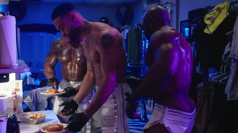 Nudes of Midnight from All the Queen's Men. Butt, Shirtless, backstage, bald. 161304