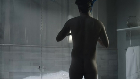 Nudes of Jimmy from Dreaming Grand Avenue. Butt, Shirtless, back to camera, bathroom. 162000