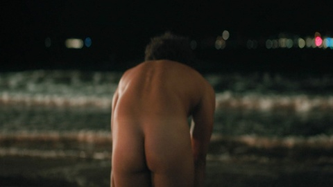 Mickaël Lumière Naked as Thibault. Butt, beach, dark. 162423