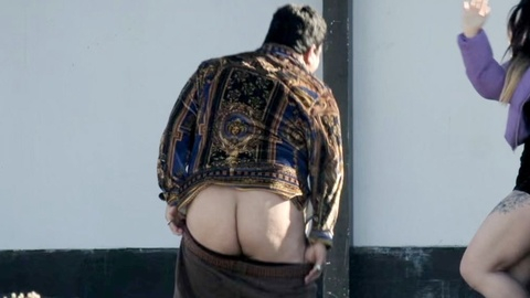 Luis Guzmán Naked as Jorge. Butt, day time, mooning. 164697