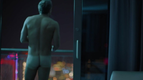 Mike Faiola Naked as Man. Butt, Shirtless, balcony, grey hair. 166101