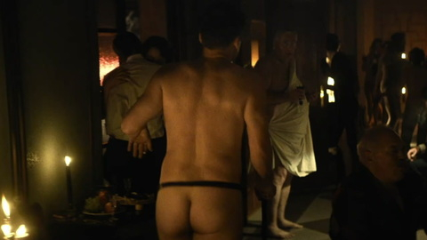 Peter Sarsgaard Naked as Walter Duranty. Butt, Shirtless, A-List, public nudity. 166905
