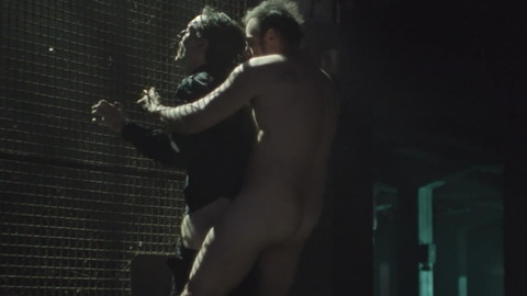 Nudes of Bardo from El marginal. Butt, Gay, Shirtless, chain link fence, man/man. 168948