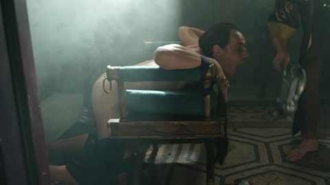 Dustin Demri-Burns Naked as Blain. Butt, Shirtless, bent over, morning after. 169059