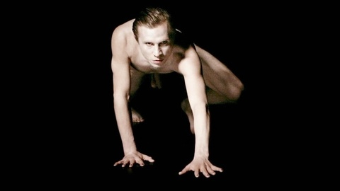 Max Hubacher Nude in Sleep. Balls, Penis, Shirtless, barefoot, black room. 169299