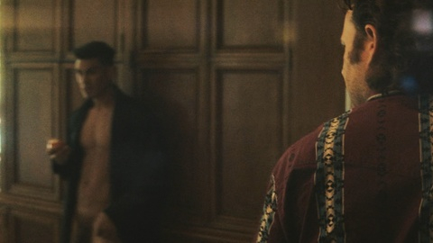 Tony Fontana Naked as Porn Star. Penis, Shirtless, nude, open robe. 170295